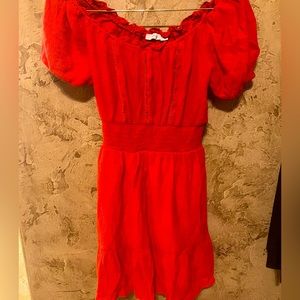 💋Valentines Ready💋 LUSH Red Off the Shoulder Dress. Women’s Size Small. NWOT.
